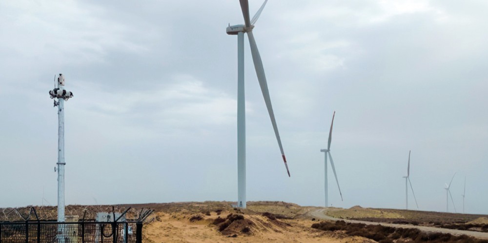 Observation camera installed at a wind park